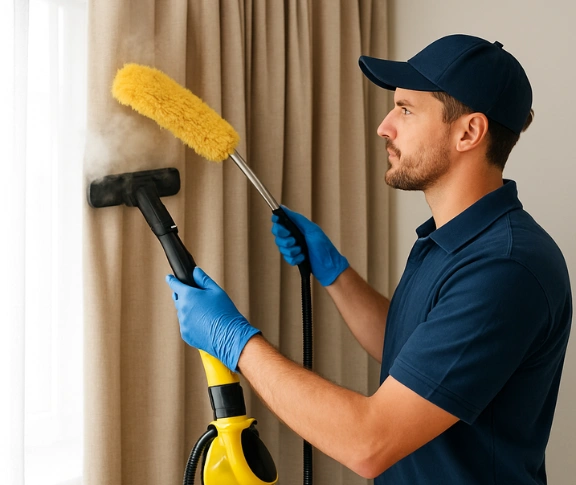Trusted blind cleaning technician Matty Curtain Cleaning warana QLD
