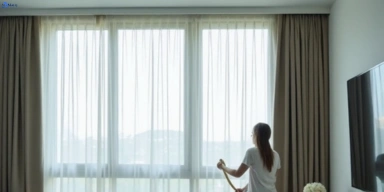Delicate sheer drape cleaning warana Matty Curtain Cleaning