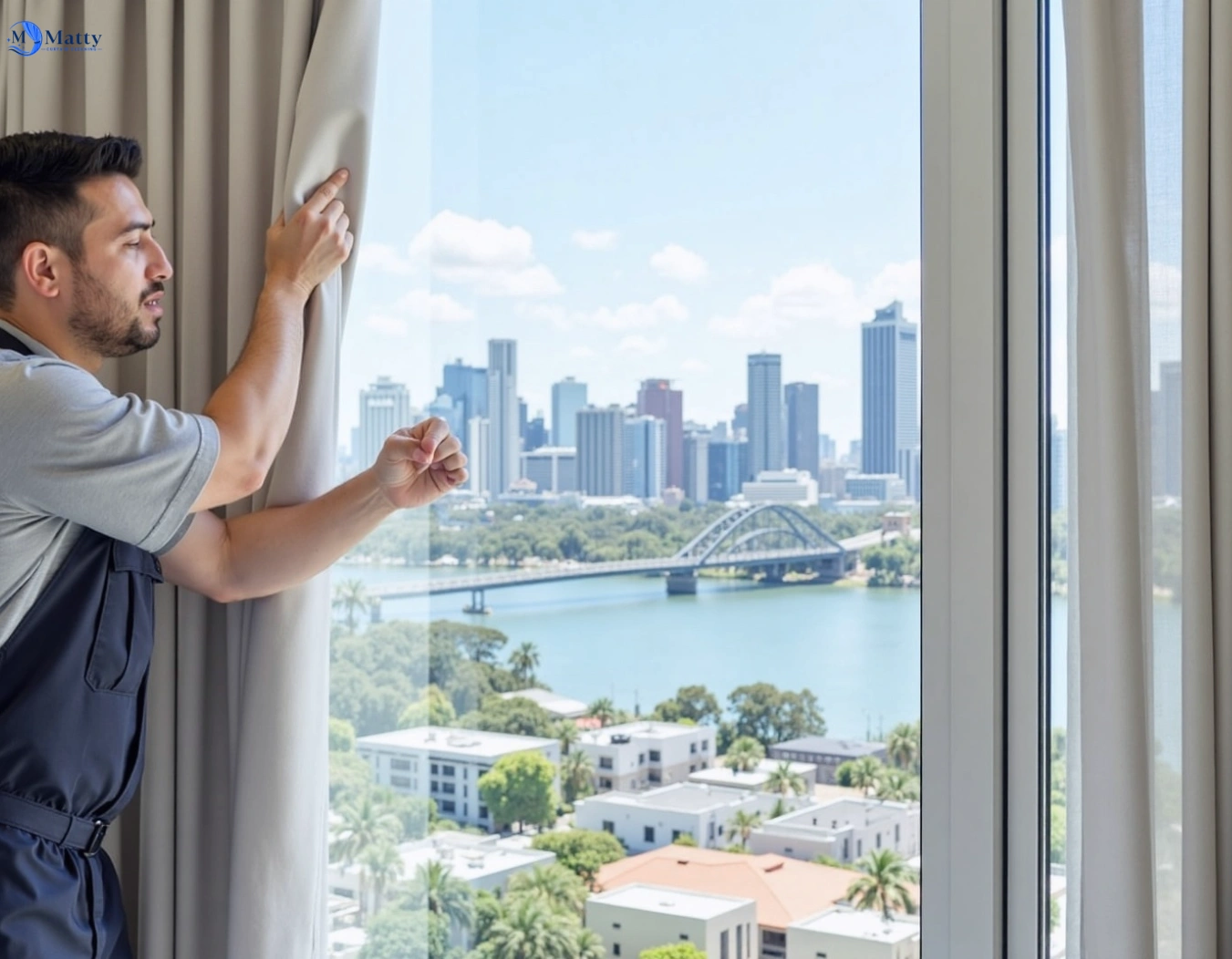 Professional curtain steam cleaning service warana QLD by Matty Curtain Cleaning